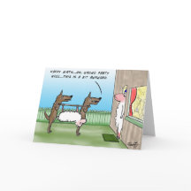 Varg födelsedagskort