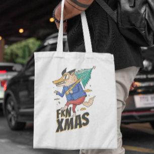 Varg för antijul, tote Bag Tygkasse