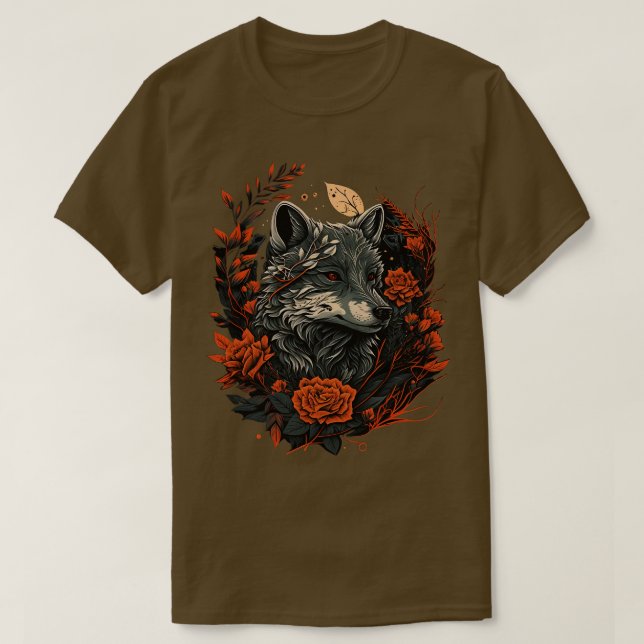 Varg för Blommigt av ljud T Shirt (Design framsida)