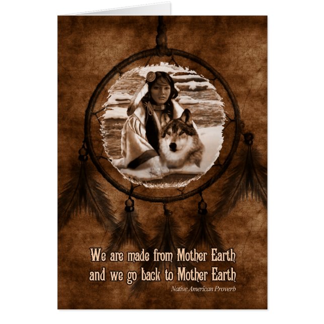 Varg för den amerikanska nationaldagen och Dreamca Hälsningskort (Framsidan)