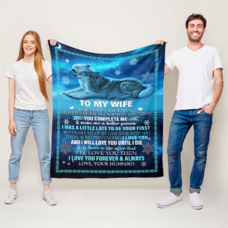 Varg för frun Blanket, Personlig till min fru Ull Fleecefilt