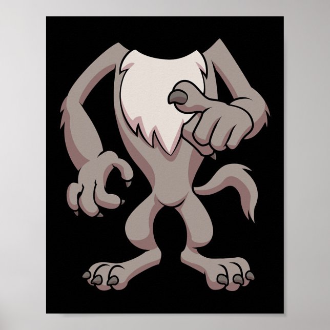 Varg för Halloween-cosplay hos varulv Poster (Framsidan)