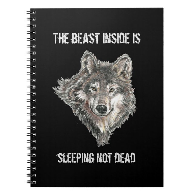 Varg för inspiration eller motivation anteckningsbok (Framsidan)