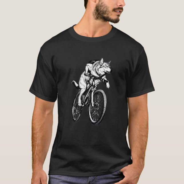 Varg för manar bergsBiker T Shirt (Framsida)