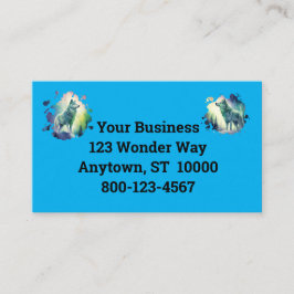 Varg för multifärgad i norra ljus visitkort