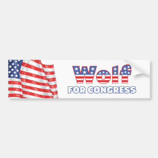 Varg för patriotisk amerikanska flaggan för bildekal