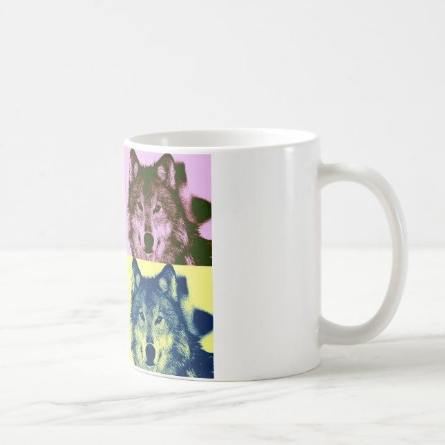 Varg för popkonst kaffemugg (Höger)