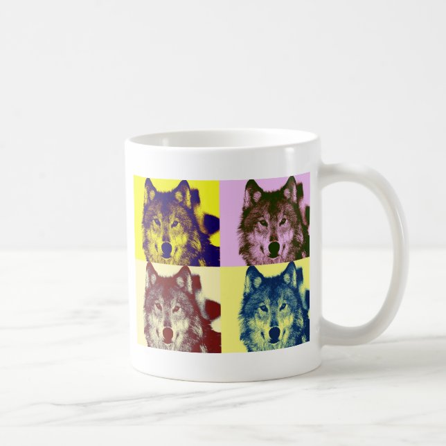 Varg för popkonst kaffemugg (Höger)