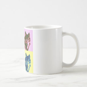 Varg för popkonst kaffemugg