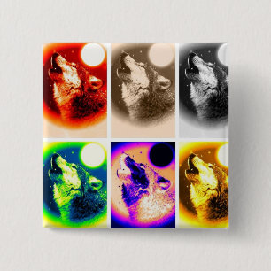 Varg för popkonst knapp