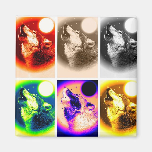 Varg för popkonst magnet (Framsidan)