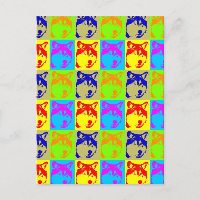 Varg för popkonst Öga Vykort (Framsida)