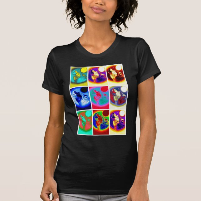 Varg för popkonst t-shirt (Framsida)
