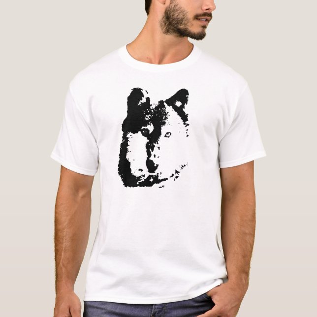 Varg för popkonst t-shirt (Framsida)