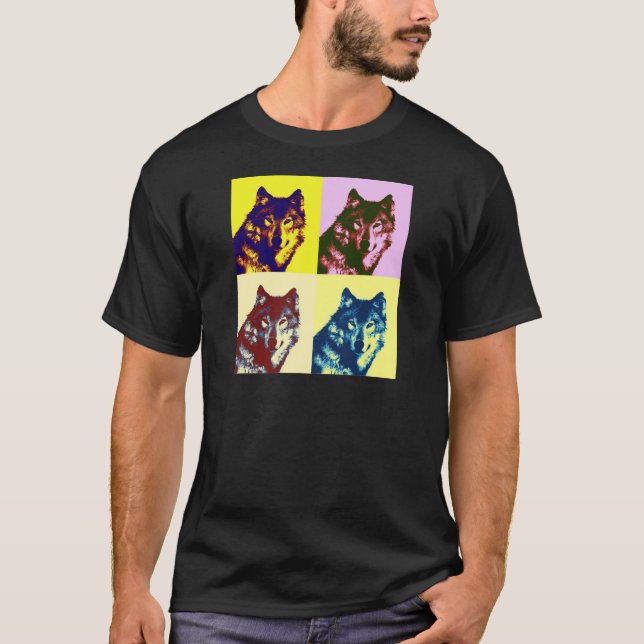Varg för popkonst t-shirt (Framsida)