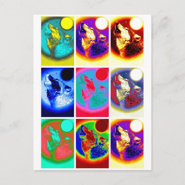 Varg för popkonst vykort (Framsida)