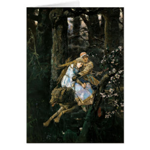 Varg för Viktor Vasnetsov- Ivan Tsarevich Hälsningskort