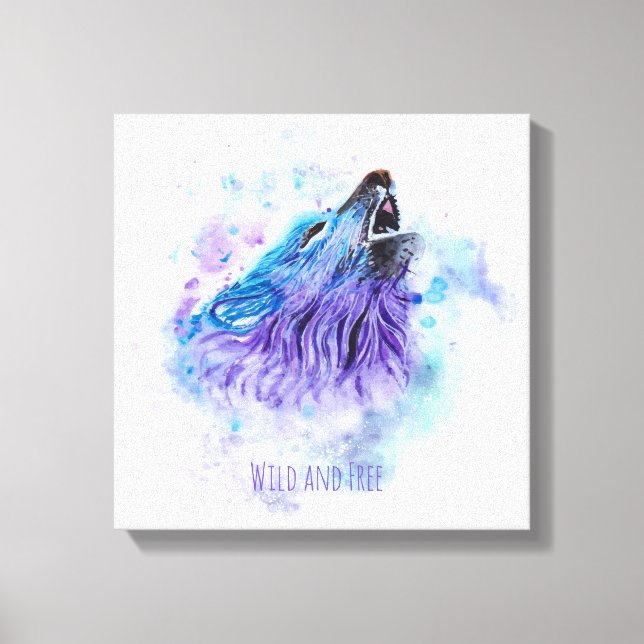 Varg för vild och fritt vattenflöde - Blandat medi Canvastryck (Framsida)