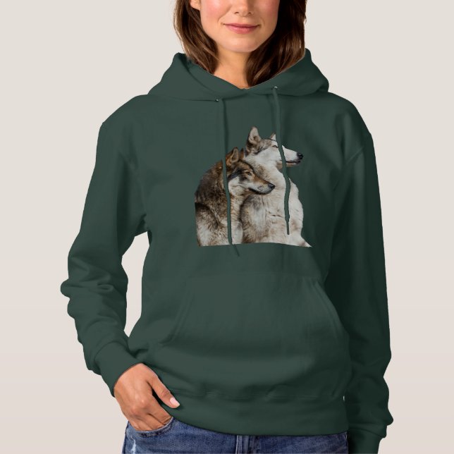 Varg Forest Grönt Hoodie T Shirt (Framsida)