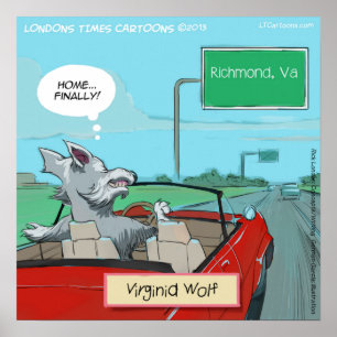 Varg från Virginia Funny Watch Poster