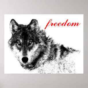 Varg Freedom Motivational Inspirational Poster