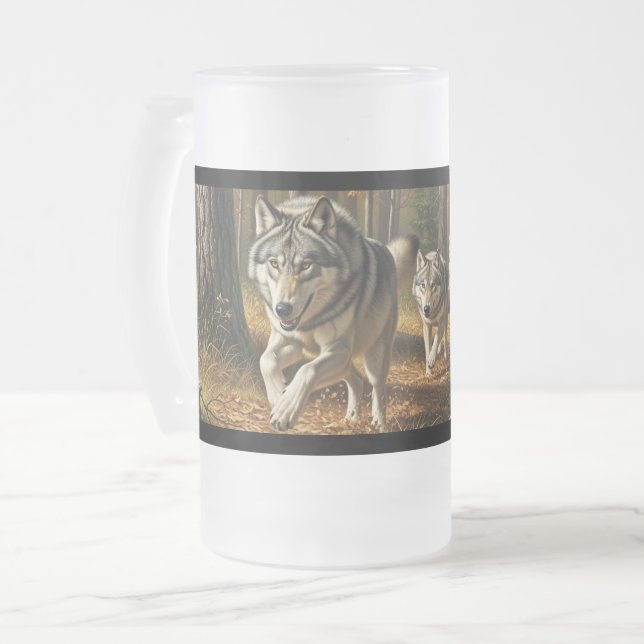 Varg Frostad Glas Mugg stil 1 (Framsida vänster)