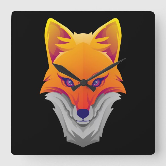 Varg Fyrkantig Klocka (Framsida)