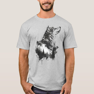 Varg Graphics Art Animal Vargar Fläkt Art T Shirt