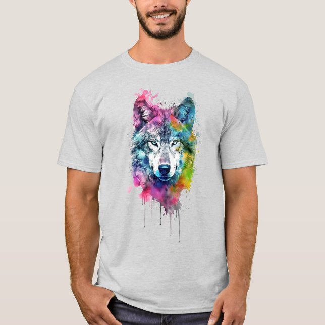 Varg Graphics Art Animal Vargar Fläkt Art T Shirt (Framsida)