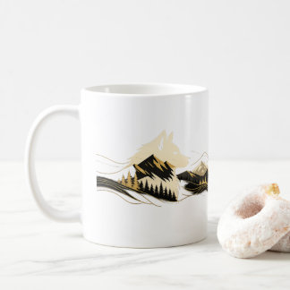 Varg Gylden Linje Konst Bergsutsikt Mugge Kaffemugg