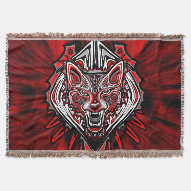 Varg Haida-stammestotemdesign Filt (Framsidan)