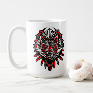 Varg Haida-stammestotemdesign Kaffemugg