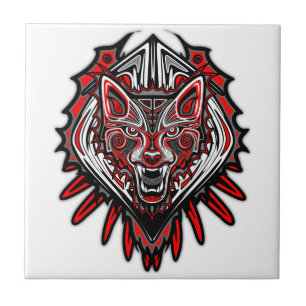 Varg Haida-stammestotemdesign Kakelplatta