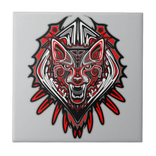 Varg Haida-stammestotemdesign Kakelplatta