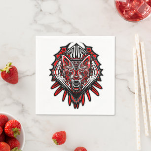 Varg Haida-stammestotemdesign Pappersservett
