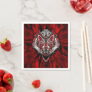 Varg Haida-stammestotemdesign Pappersservett