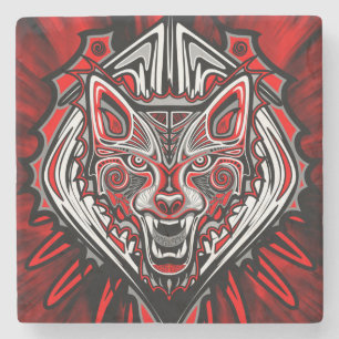 Varg Haida-stammestotemdesign Stenunderlägg