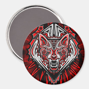 Varg Haida-stammototemdesign Magnet