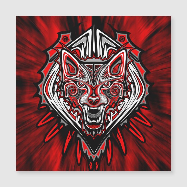 Varg Haida Tribal Totem Design (Framsida)