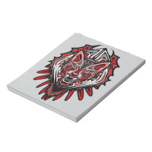 Varg Haida Tribal Totem Design Anteckningsblock