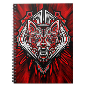 Varg Haida Tribal Totem Design Anteckningsbok
