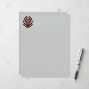Varg Haida Tribal Totem Design Brevhuvud