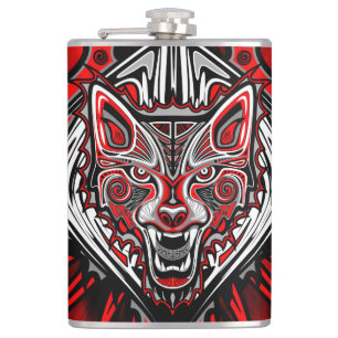 Varg Haida Tribal Totem Design Fickplunta