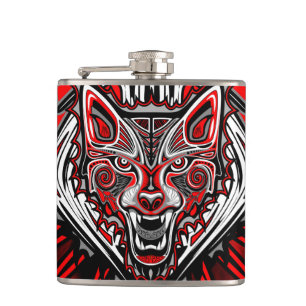 Varg Haida Tribal Totem Design Fickplunta
