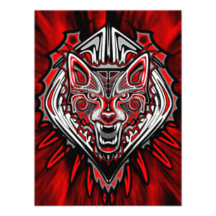 Varg Haida Tribal Totem Design Fototryck