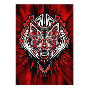 Varg Haida Tribal Totem Design Fototryck