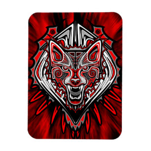 Varg Haida Tribal Totem Design Magnet