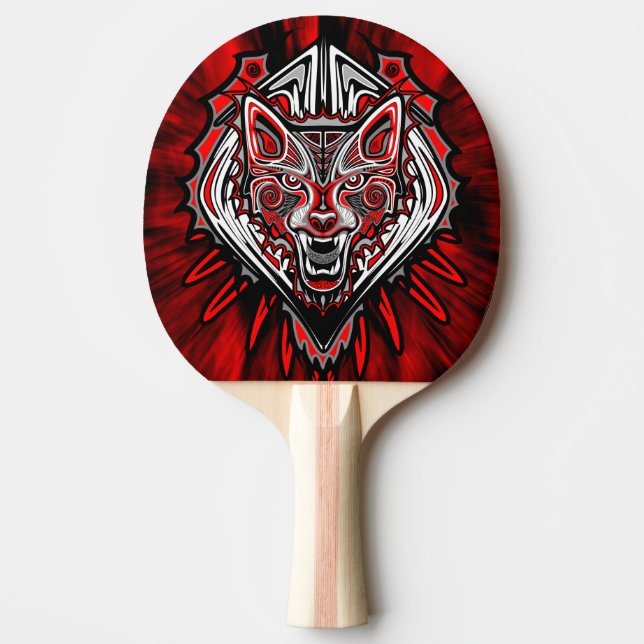 Varg Haida Tribal Totem Design Pingisracket (Framsidan)