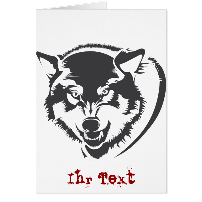 Varg Hälsningskort (Framsidan)