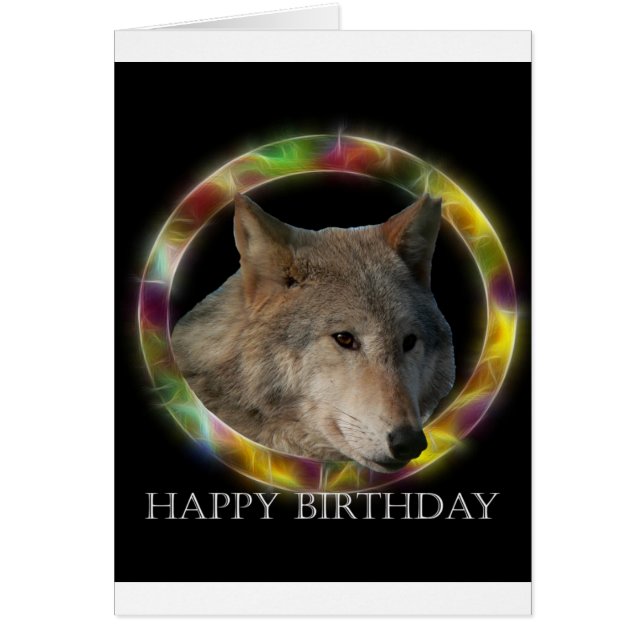 varg hälsningskort (Framsidan)